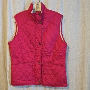 Barbour Esme Pink Quilted Gilet Vest Women 10 EUC